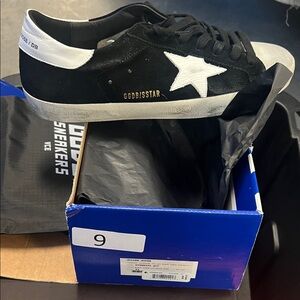 Golden Goose Black and White Star Sneakers